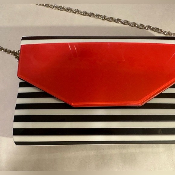 Funky Junque's Square Box Clutch Chain Strap Crossbody Purse Evening Handbag Bag - Picture 2 of 6